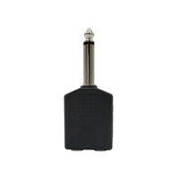 Kentech CJP5010 6.35mm Mono Jack to Dual 6.35mm Mono Socket Adapter - 