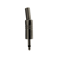 Kentech CJP8071/JX3017 3.5mm Mono TS Male Solder Connector (All-Metal Chassis) - 