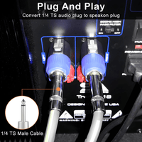Kentech CZK - 1067 Speaker Connector - Speakon Male to Mono Female Adaptor - 