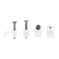 Kentech EA596X 5mm Flat Cable Clips with Steel Nails (25 Per Pack) - 