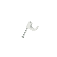 Kentech EA596X 5mm Flat Cable Clips with Steel Nails (25 Per Pack) - 