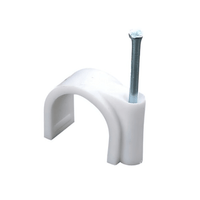 Kentech EA596X 5mm Flat Cable Clips with Steel Nails (25 Per Pack) - 