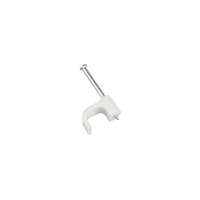 Kentech EA596X 5mm Flat Cable Clips with Steel Nails (25 Per Pack) - 