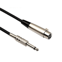 Kentech HEF21220P1 XLR Female-to-6.35mm Mono Jack Audio Cable (20 Meters) - 