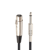 Kentech HEF21220P1 XLR Female-to-6.35mm Mono Jack Audio Cable (20 Meters) - 