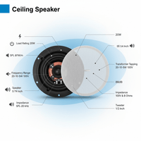 Kentech HSR186 - 8CB Ceiling Speaker 8