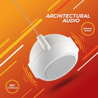 Kentech HSR315 - 5TA Pendant Speaker Hanging Type Dome 30w 100v Line White - 