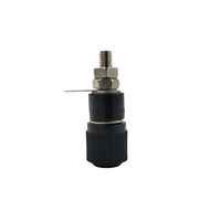 Kentech HT10563B 4mm Nickel-Plated Audio Binding Post Terminal (Black) - 