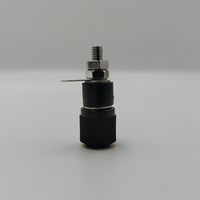 Kentech HT10563B 4mm Nickel-Plated Audio Binding Post Terminal (Black) - 