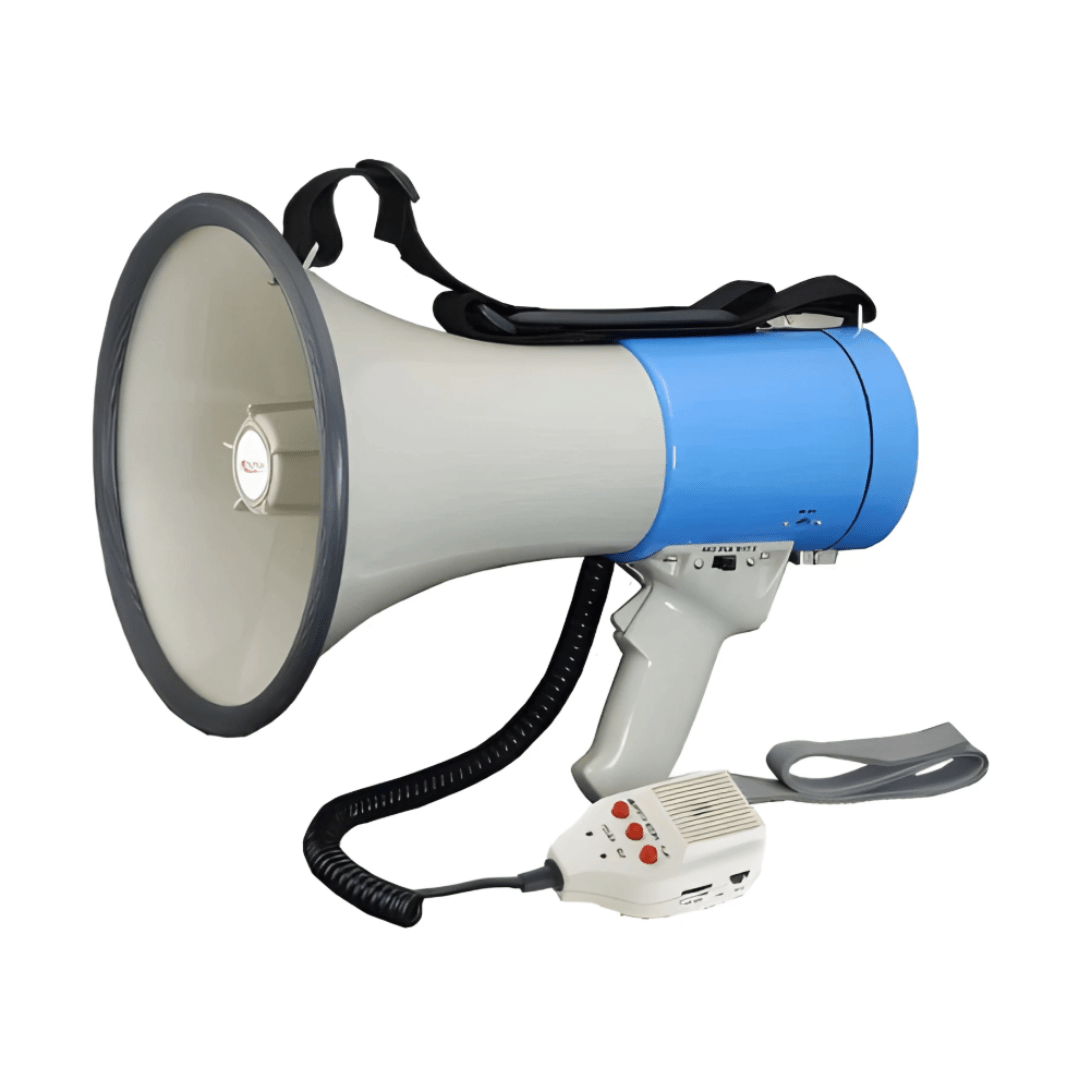 Megaphone Instrument Kentech HY3007WB 25W Pistol Grip Megaphone with loose microphone siren ...