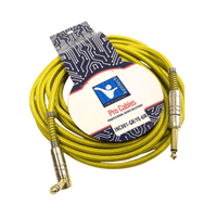 Kentech INC001 - GR/YE - 6M Instrument Cable 6.35mm 1/4