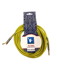 Kentech INC001 - GR/YE - 6M Instrument Cable 6.35mm 1/4