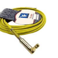 Kentech INC001 - GR/YE - 6M Instrument Cable 6.35mm 1/4