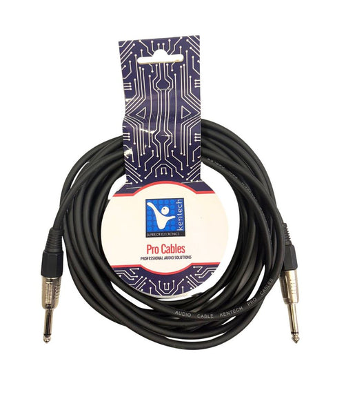 Kentech INC047 - 5M Instrument Cable 6.35mm Mono - 6.35mm Mono Jack 5M - 