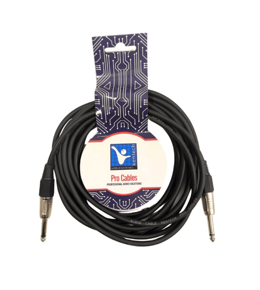 Kentech INC047 - 5M Instrument Cable 6.35mm Mono - 6.35mm Mono Jack 5M - 