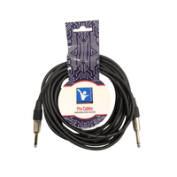 Kentech INC047 - 5M Instrument Cable 6.35mm Mono - 6.35mm Mono Jack 5M - 