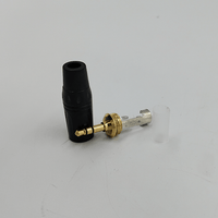 Kentech JM002 3.5mm Stereo Jack Connector Heavy Duty Black with Black Tail - 