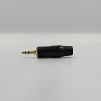 Kentech JM002 3.5mm Stereo Jack Connector Heavy Duty Black with Black Tail - 