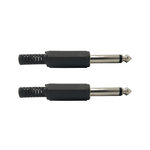 Kentech JX3011B/CJP8024P2 6.35mm Mono Jack Plastic Black (Pack of 2) - 