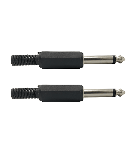 Kentech JX3011B/CJP8024P2 6.35mm Mono Jack Plastic Black (Pack of 2) - 