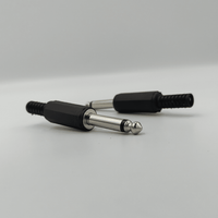 Kentech JX3011B/CJP8024P2 6.35mm Mono Jack Plastic Black (Pack of 2) - 