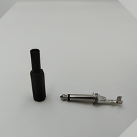 Kentech JX3011B/CJP8024P2 6.35mm Mono Jack Plastic Black (Pack of 2) - 
