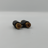 Kentech JX3056A / CJP5026DG 2RCA Female-to-2RCA Female Audio Coupler (Gold-Plated) - 