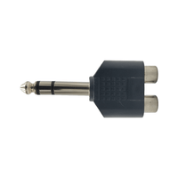 Kentech JX3078P1/CJP5017 6.35mm Stereo Male Plug to Dual RCA Female Sockets Audio Adapter - 