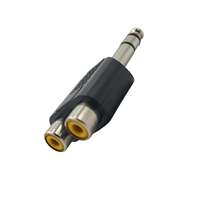 Kentech JX3078P1/CJP5017 6.35mm Stereo Male Plug to Dual RCA Female Sockets Audio Adapter - 