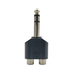 Kentech JX3078P1/CJP5017 6.35mm Stereo Male Plug to Dual RCA Female Sockets Audio Adapter - 