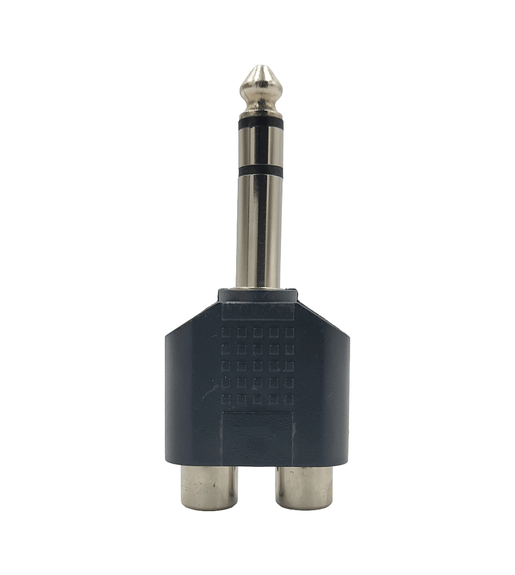 Kentech JX3078P1/CJP5017 6.35mm Stereo Male Plug to Dual RCA Female Sockets Audio Adapter - 