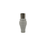 Kentech JX3138 TV Coaxial Male Plug [Plastic Screw-Type] (White) - 