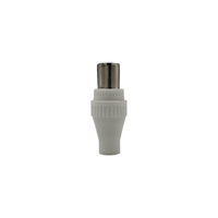 Kentech JX3138 TV Coaxial Male Plug [Plastic Screw-Type] (White) - 