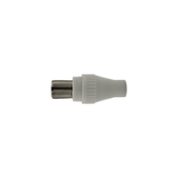 Kentech JX3138 TV Coaxial Male Plug [Plastic Screw-Type] (White) - 