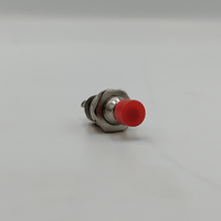Kentech JX3306/G049 Mini Push-to-Make Switch (125V AC 1A, SPST, Red) - 