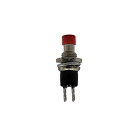 Kentech JX3306/G049 Mini Push-to-Make Switch (125V AC 1A, SPST, Red) - 