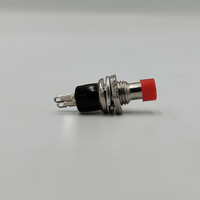 Kentech JX3306/G049 Mini Push-to-Make Switch (125V AC 1A, SPST, Red) - 