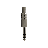 KENTECH JX4009B/CJP8009P2 6.35mm Stereo Metal Jack Plug (Pack of 2) - 