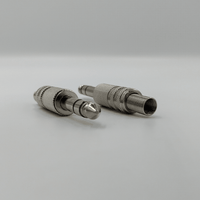 KENTECH JX4009B/CJP8009P2 6.35mm Stereo Metal Jack Plug (Pack of 2) - 