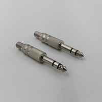 KENTECH JX4009B/CJP8009P2 6.35mm Stereo Metal Jack Plug (Pack of 2) - 