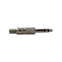 KENTECH JX4009B/CJP8009P2 6.35mm Stereo Metal Jack Plug (Pack of 2) - 