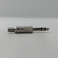 KENTECH JX4009B/CJP8009P2 6.35mm Stereo Metal Jack Plug (Pack of 2) - 