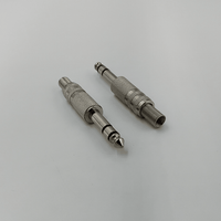 KENTECH JX4009B/CJP8009P2 6.35mm Stereo Metal Jack Plug (Pack of 2) - 