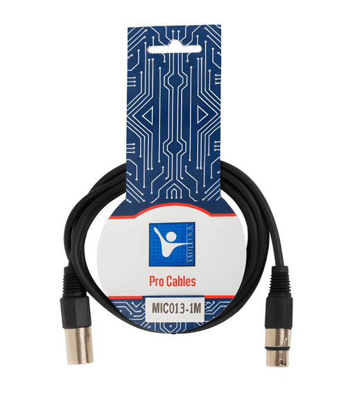 Kentech MIC013 - 1M Microphone Cable 3Pin XLR male - 3Pin XLR Female 1 Meter - 