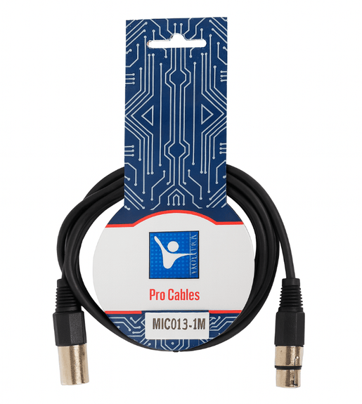 Kentech MIC013 - 1M Microphone Cable 3Pin XLR male - 3Pin XLR Female 1 Meter - 
