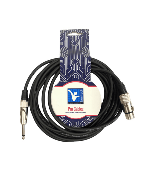 Kentech MIC091 - 5M Audio Cable XLR Female – 6.35mm Mono Jack Cable - 