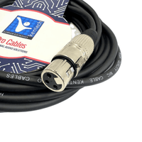 Kentech MIC091 - 5M Audio Cable XLR Female – 6.35mm Mono Jack Cable - 