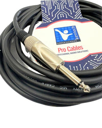 Kentech MIC091 - 5M XLR Female – 6.35mm Mono Jack Cable - 