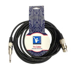 Kentech MIC091 - 5M XLR Female – 6.35mm Mono Jack Cable - 