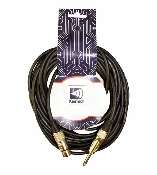 Kentech microphone cable mic091 - 10m xlr female - 6.35mm mono jack 10m - 